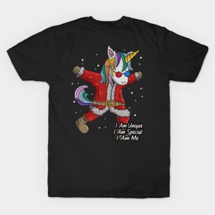 Santa and cute unicorn T-Shirt